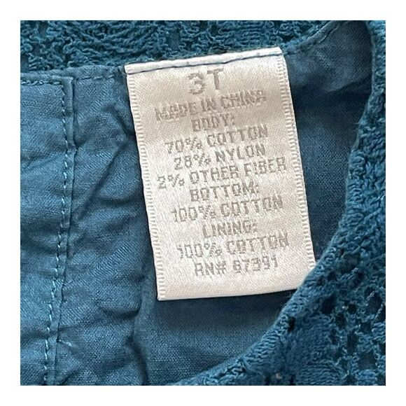 Koala Kids Toddler 3T Hunter Green Crochet Lace Party Dress - Picture 7 of 9